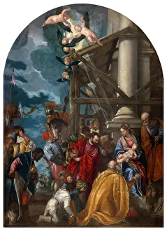 Three Magi Prints: The Adoration of the Magi. Creator: Veronese, Paolo (1528-1588)