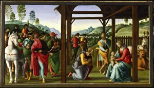 Pietro Vannucci Perugino Gallery: The Adoration of the Magi, late 15th-early 16th century. Artist: Perugino