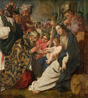 Presents Prints: The Adoration of the Magi, late 16th-early 17th century. Creator: Abraham Janssens