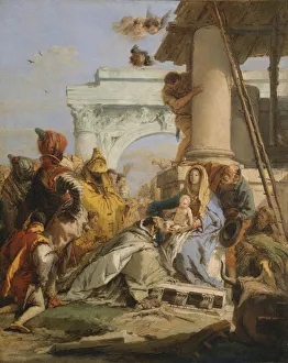 Tiepoli Prints: The Adoration of the Magi, late 1750s. Creator: Giovanni Battista Tiepolo