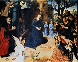 Infancy Collection: Adoration of the Shepherd, 1476-1479. Artist: Hugo van der Goes