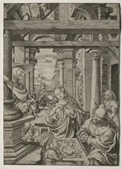 Adoration of the Shepherd, c. 1522-1525. Creator: Frans Crabbe van Esplegem (Flemish, c