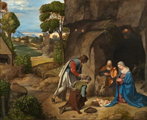 Images Dated 30th March 2021: The Adoration of the Shepherds, 1505 / 1510. Creator: Giorgione