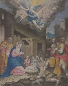 West Bank Prints: Adoration of the Shepherds, 1575-1600. Creator: Anon