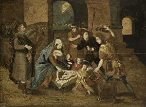 Manger Prints: The Adoration of the Shepherds, 1580-1699. Creator: Maerten de Vos (copy after)