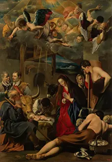 Visiting Prints: Adoration of the Shepherds, 1613. Creator: Juan Bautista Maino