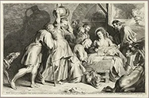 Lucas Vorsterman I Prints: Adoration of the Shepherds, 1620. Creator: Lucas Vorsterman
