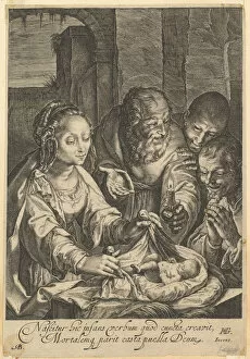 Abraham Blooteling Gallery: The Adoration of the Shepherds, after 1650. Creator: Abraham Blooteling