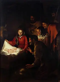 Visiting Prints: Adoration of the Shepherds, 1650. Creator: Bartolome Esteban Murillo