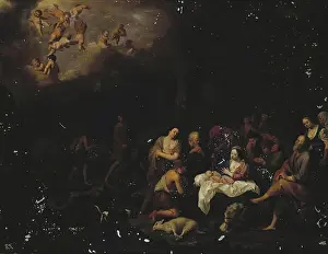 Visiting Prints: Adoration of the Shepherds, 1650. Creator: Cornelis van Poelenburgh
