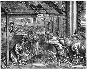 Visiting Prints: Adoration of the Shepherds, 1937. Artist: Domenico dalle Greche