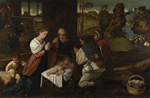 The Adoration of the Shepherds, c. 1525. Artist: Bernardino da Asola (1490-1535)