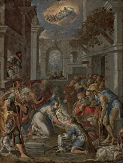 Lavinia 1552 1614 Prints: The Adoration of the Shepherds, c1585-1590. Creator: Fontana, Lavinia (1552-1614)