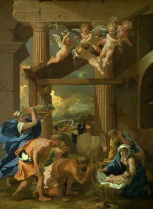 Nicholas Poussin Prints: The Adoration of the Shepherds, c1633. Artist: Nicolas Poussin