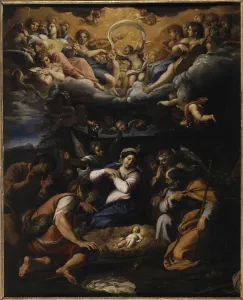 Carracci Prints: The Adoration of the Shepherds, ca. 1597. Creator: Carracci, Annibale (1560-1609)