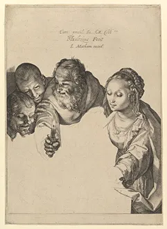 Metropolitan Mus Prints: The Adoration of the Shepherds, ca. 1599. Creator: Hendrik Goltzius