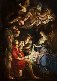 Pieter Paul 1577 1640 Prints: The Adoration of the Shepherds, ca 1608. Creator: Rubens, Pieter Paul (1577-1640)