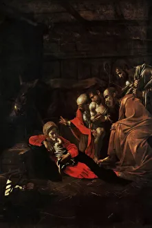 Caravaggio Prints: The Adoration of the Shepherds, ca 1609