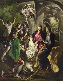 The Adoration of the Shepherds. Creator: El Greco, Dominico (1541-1614)