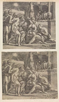 Adoration Gallery: The Adoration of the Shepherds. Creator: Giovanni Jacopo Caraglio