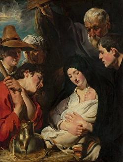 Jakob Jordaens Prints: The Adoration of the Shepherds. Creator: Jacob Jordaens I