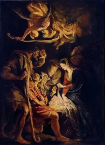 Nativity Prints: Adoration of the Shepherds, (Hermitage), 1608. Creator: Peter Paul Rubens