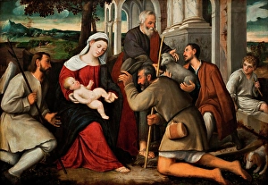 Adoration Prints: The Adoration of the Shepherds, n.d. c1510-1550. Creator: Bonifacio de Pitati