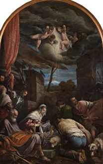 Child Jesus Prints: The Adoration of the Shepherds with Saints Victor and Corona