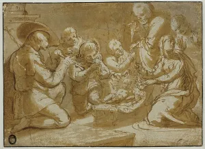 Beit Lehem Prints: The Adoration of the Shepherds, unknown date. Creator: Anon