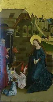 Nativity Prints: Adoration, (The Nativity), 1550. Creator: Unknown