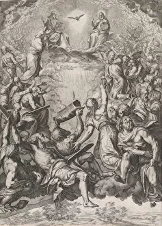 The Adoration of the Trinity, 1566. Creator: Cornelis Cort