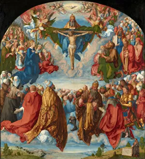 Gnadenstuhl Gallery: The Adoration of the Trinity (Landauer Altarpiece), 1511. Artist: Durer, Albrecht (1471-1528)