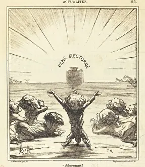 Rays Of Light Prints: Adoremus!, 1869. Creator: Honore Daumier