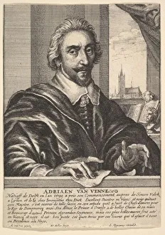 Adriaen Van De Prints: Adriaen van de Venne, 1649. Creator: Wenceslaus Hollar