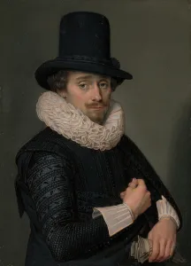 Draftsman Prints: Adriaen van de Venne - Self-Portrait, c.1615-1618. Creator: Adriaen van de Venne