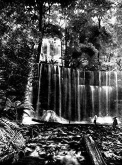 Australia Prints: The Advance of Tasmania: Russell's Falls