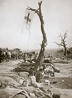 Stretcher Case Collection: An advanced dressing station, Somme campaign, France, World War I, 1916