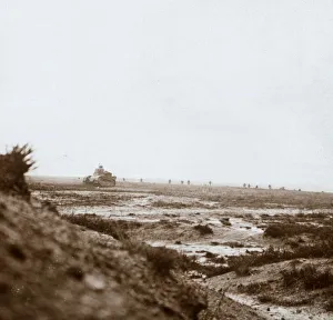 Advancing with tanks, c1914-c1918