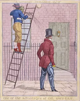 Advantage Prints: One of the Advantages of Oil over Gas, 1821. Artist: Richard Dighton