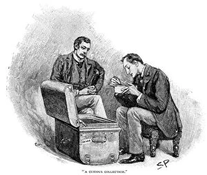 Doyle Gallery: The Adventure of the Musgrave Ritual, Sherlock Holmes going through the mememtoes of old cases