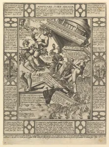Collapse Prints: Aedificare Super Arenam, from Allegories of the Christian Faith, from Christian and P