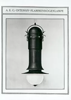 AEG Intensive Flame Arc Lamp. Artist: Behrens, Peter (1868-1940)