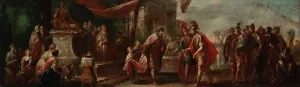 1760s Prints: Aeneas Arriving in Latium, c1760. Creator: Johann Andreas Herrlein