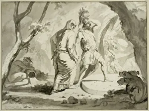 Aeneas descends into the underworld. Creator: Philip Tideman