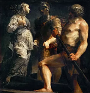 Crespi Gallery: Aeneas, Sibyl and Charon, ca. 1695. Artist: Crespi, Giuseppe Maria (1665-1747)