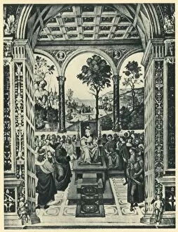 Bernardino Di Betto Collection: Aeneas Silvus Piccolomini at the Court of James I of Scotland, (1946). Creator: Unknown