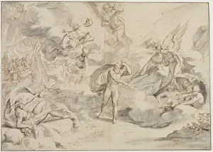 Cream Prints: Aeolus Obeying Juno's Command to Create a Storm