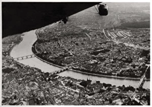 Basel Collection: Aerial view of Basel, Switzerland, from a Zeppelin, 1928 (1933)