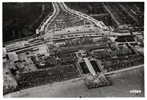 Images Dated 25th November 2009: Aerial view of Berlin Tempelhof airport, Germany, from a Zeppelin, c1931 (1933)
