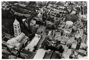 Images Dated 25th November 2009: Aerial view of the Church of the Holy Sepulchre, Jerusalem, Palestine, from a Zeppelin, 1931 (1933)